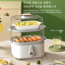 Aiiyya 다용도 전기찜기 분리형 멀티 달걀찜기 대용량 조식기, 2단