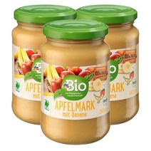디엠바이오 dmBio banana apple jam 독일 바나나를 곁들인 퓌레 사과잼 360g, 3팩