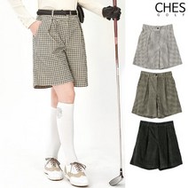 [체스골프-무료배송] 브딘 여성골프 체크 5부 버뮤다 반바지