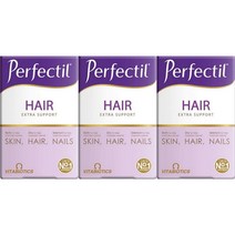 비타바이오틱스 Vitabiotics Perfectil Hair 해양 콜라겐 호스테일 포도씨 시스틴 이노시톨 메티오닌 코큐텐 바이오플라보노이드 베타카로틴 함유 60정 3팩, x, 1개