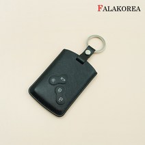 파라 양각 르노 삼성 SM7 SM5 QM5 스마트키 케이스 4버튼 가죽 키홀더 O링형, 1개, 검정