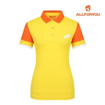 [올포유] [올포유] 여성 배색 카라 반팔 티셔츠 AWTPI6102-203_G