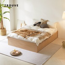 트루베퍼니처 누보 무헤드 빅서랍 수납침대 프레임 Q, 화이트