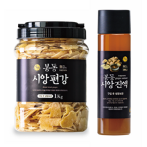 봉동시앙편강 1kg + 생강진액 500ml (세트상품) 답례품 부모님 선물세트, 편강 1kg + 진액 500ml 1세트