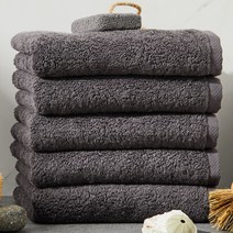 소프트터치 프리미엄 코튼 호텔 타올 170g 40수 코마사, 딥그레이, 5개