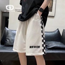 여름 남성 틈새 하이 엔드 스티치 5 점 바지 캐주얼 패션 스포츠 반바지 느슨한 모든 경기 바지