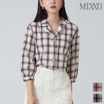 미쏘 미쏘 7부 퍼프소매 블라우스 _MIWBL9932R