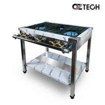 오즈테크 업소용 900 테이블렌지 3구 친환경 가스렌지 간택기 간데기 화구 세라믹 버너 인터넷 전용 모델, LPG, 900 테이블렌지 3구 1세대 무쇠버너
