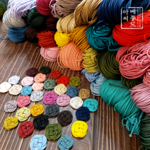 메종드아씨 빛고운 전통 매듭 꼰세사 10마 900cm 모음/45색상/전통 매듭 공예 재료/고급 인견 매듭실, 진달래, 1개