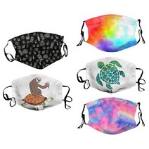 3D 디지털 프린팅 컬러풀한 여름 성인 운전 마스크가 있는 워셔블 페이스 마스크