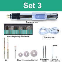 초크 그라인더 연마기 무선 소형 USB 미니 드릴 펜 충전식 조각 LED 로타리 도구 Dremel 전기 그라인딩 액세서리, [04] 04