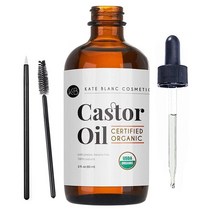 Kate Blanc Cosmetics Castor 오일 (2oz) USDA Certified Organic 100% Pure Cold Pressed Hexane Free S, 2 Fl Oz (Pack of 1)