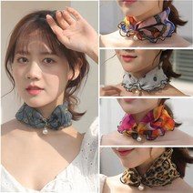 목주름 커버 쉬폰 스카프