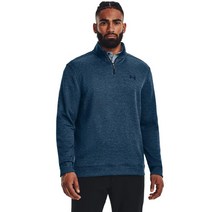 Under Armour 남성용 스톰 스웨터 플리스 쿼터 지퍼, Large, (437) Petrol Blue / / Academy