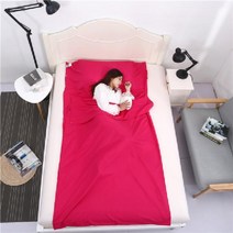 휴대용 호텔 침낭 여행용 숙박 초경량 침대 라이너 시트 이불 침대커버, A 75 x210cm, A 레드