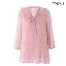 에이비플러스 ab.plus 쉬폰 플리츠 러블리 프릴 블라우스 (LSU2BB07A)