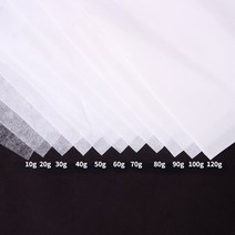 흰색 부직포 재봉 액세서리 접착 테이프 천 의류 가융성 심지 DIY 패치 워크 안감 패브릭 미터로 린넨코튼원단, 100x160cm, white 50g