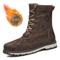 할리부츠 라이딩부츠 바이크 롱 부츠 배달대행용품 겨울 오토바이 타기 신발 남자 두꺼운, 44, 다크 브라운 플러스 벨벳