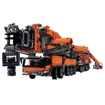 이동식크레인 새로운 RC 모터 전원 기능 크레인 LTM 11200 Fi T 기술 MOC-20920 키트 빌딩 블록 벽돌 장난, 06 주황색_01 block With motor