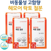 닥터루템 헤모어 락토 철분 임산부 비동물성 비헴철 철분제 사은품 증정, 4개, 60정