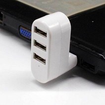 USB 허브 케이블 연결 범용 3 포트 2.0 180 도 회전식 분배기 어댑터 OTG 데이터 전송 PC 노트북 맥북 호환 프로 에어, [02] White