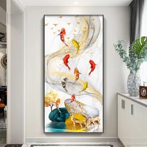 돈들어오는액자 금붕어 금리 복그림 미용실 50x100, A, 60x120, 골드