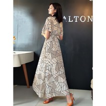 보헤미안 도트 롱 바캉스 맥시원피스