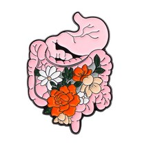 실험실 소모품 장기 꽃 에나멜 핀 바디 내부 뇌 폐 식물 나비 브로치 옷깃 여성 파워 배지 의료 보석 펑크, 한개옵션1, 04 style4