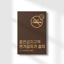 금연장소 팻말 실내 금연 구역 표지판 건물 관리 노스모킹 흡연금지 표지 노스모킹 연기감지기 설치 안내 경고문 금연시설 안내판, 디자인변경