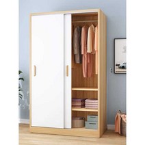 가정용 침실용 옷장 미닫이 슬라이딩 도어 코트 장롱, (따뜻한흰색)80cm2도어(조립)