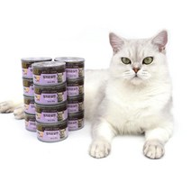 희동이네 고양이 간식 ANF 고양이캔 참치순살 95g 길냥이캔 통조림 주식사료캔, 4개