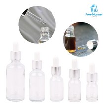 투명 스포이드 유리 리필 공병, 15ml, 10병
