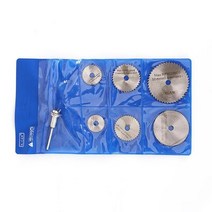 수공구7pc 금속 원형 톱 디스크 휠 블레이드 섕크 고속 스틸 미니 맨드릴 창고 로타리 목재 컷 아웃, 01 HSS Gear Wheel