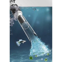 어항 물고기똥 청소기 바닥 청소 이물질 흡입기 모래, (배터리충전식환수기/블랙)1600L/H유량조절