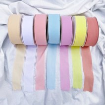 HAND 클래식 쉬폰 대용량 리본, 옐로우