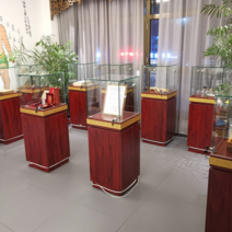 유리 전시대 캐비닛 진열장 보석 옥 투명 피규어 견본 박물관 유물, 앤틱 브라운