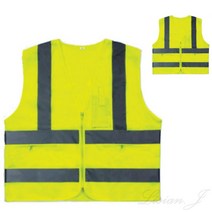 천 형광 안전조끼 회색띠 3XL 건설현장조끼 안전요원조끼 봉사자조끼