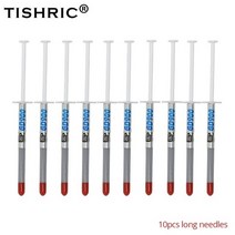 실리콘 서멀 고열 내열 구리스 오일 10pcs 1g 긴짧은 바늘 gd900 프로세서 cpu 열 붙여 넣기 냉각기 방열판 석고 냉각기 용 열 geast 방열판, 10pcs 긴 바늘