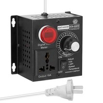 AC 110V/220V 소형 가변 전압 컨트롤러 휴대용 속도 온도 조명 조절 조광기 조정기 컴팩트, CHINA_US