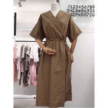[YK] W몰 끈 스트링 반 셔츠형 원피스 Y193N601