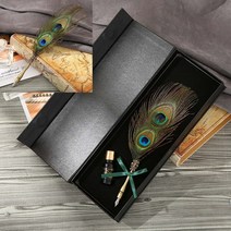 깃털펜 만년필 세트 그린 고급사무용품 만년필노트 만년필파는곳 만년필선물 백화점만년필 만년필세트 선물용