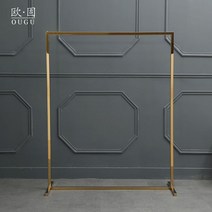 옷가게 행거 금장 스테인리스 철제 옷걸이 매장용, 미러 티타늄 골드 120CM 150CM