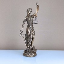 정의의 여신상 여신 동상 장식 청동 변호사 선물방 금성 모방 구리 레트로 수지 품 사무실, 1-정의의 여신