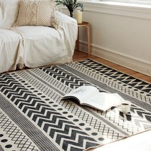 [얀카페트] 칼리 인도산 빈티지 스톤워싱 면 러그 카페트 (160x230cm) 거실 물세탁가능 사계절