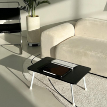 루나글램 접이식 좌식테이블 미니 거실, 블랙