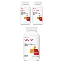 GNC CoQ-10 200mg 소프트젤 글루텐 프리 무설탕, 60개입, 3개