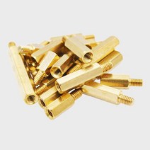 스터드용접기 10pcs M4 구리 육각 단일 패스 스크류 스터드 마더 보드 기계 상자 절연 열 황동 너트 포스트, 05 M4x15x6