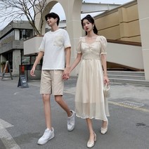 럭셔리 커플룩 20대 30대 여름 커플티 웨딩 촬영 사복 시밀러룩 신혼여행 바캉스룩