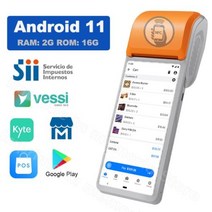 단말기 새로운 4G 무선 와이파이 BT 핸드 헬드 PDA 프린터 안드로이드 11 POS 터, 4G PDA-Q6-NFC+영국 플러그