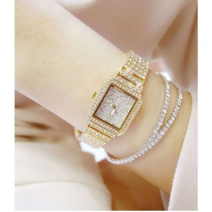 차쿠 GUD 패션시계 럭셔리 큐빅 사각 메탈 여성시계 W2 [팔찌증정]